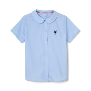 Girls Short Sleeve Stretch Blouse